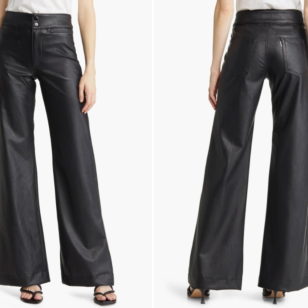 ASKK NY Faux Leather Flare Pants, new with tags, size 26
